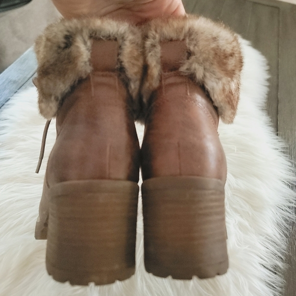 Carlos Santana Gabby Fur Lace Up Bootie 10 - Picture 3 of 8